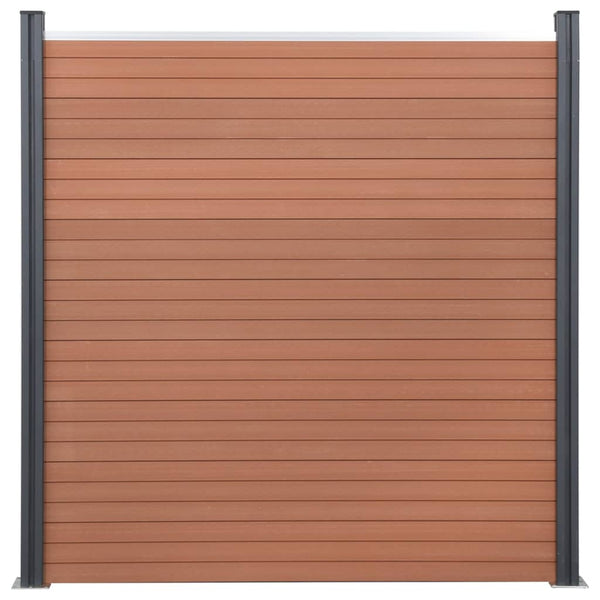 vidaXL Fence Panel Set Brown 180x186 cm WPC
