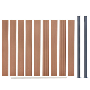 vidaXL Fence Panel Set Brown 180x186 cm WPC
