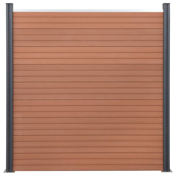 vidaXL Fence Panel Set Brown 353x186 cm WPC