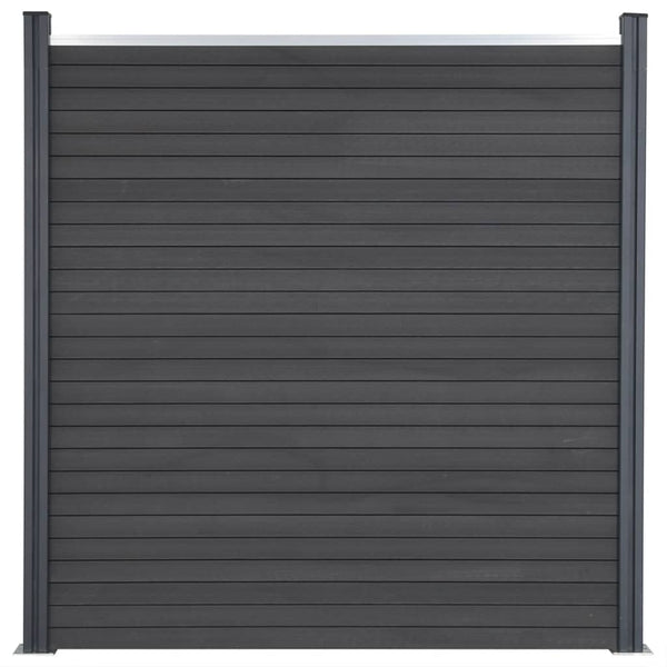 vidaXL Fence Panel Set Grey 699x186 cm WPC