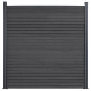 vidaXL Fence Panel Set Grey 872x186 cm WPC