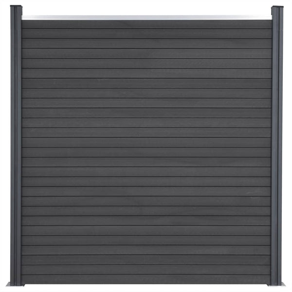 vidaXL Fence Panel Set Grey 872x186 cm WPC