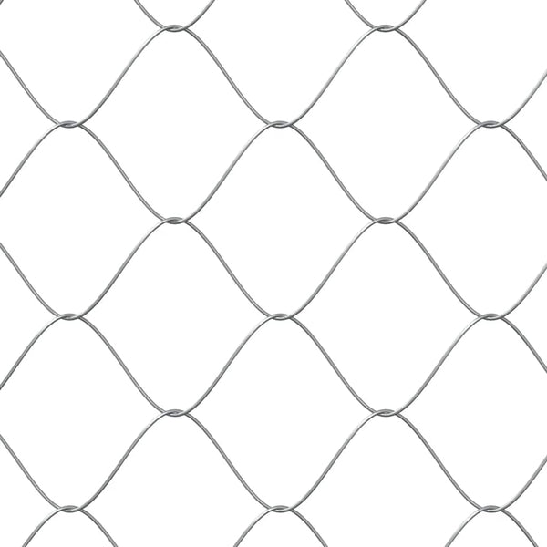 vidaXL Dog Kennel with Roof and Door Grey 2x2x2 m Galvanized Steel