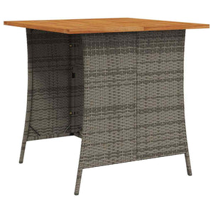 6-tlg. Garten Sofagarnitur Grau Poly Rattan