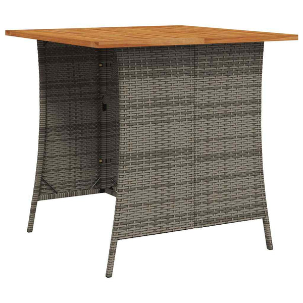 6-tlg. Garten Sofagarnitur Grau Poly Rattan