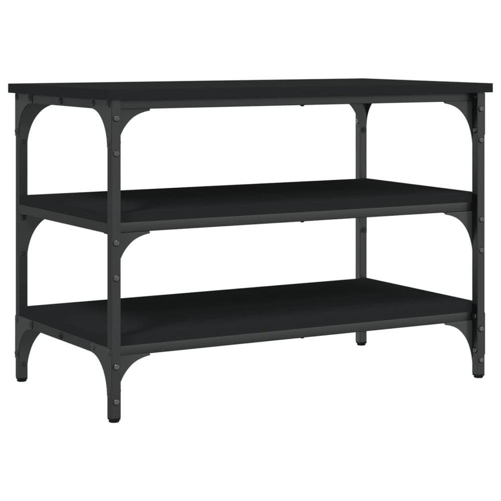vidaXL Shoe Cabinet Black 70x38.5x49 cm Engineered Wood