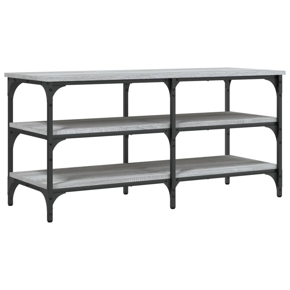vidaXL Shoe Storage Bench Grey Sonoma 100x38.5x49 cm Engineered Wood