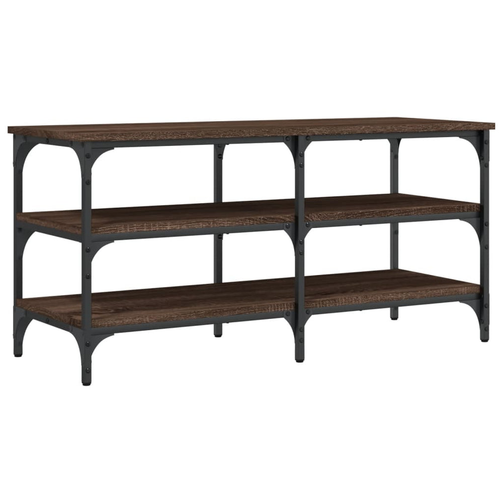 vidaXL Shoe Cabinet Brown Oak-Look 100x38.5x49 cm Engineered Wood