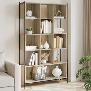 vidaXL Sonoma Oak Bookcase 102x28x172 cm Engineered Wood