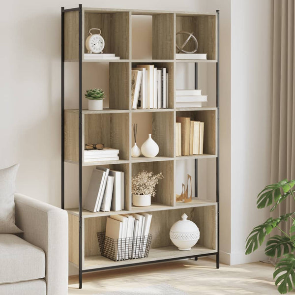 vidaXL Sonoma Oak Bookcase 102x28x172 cm Engineered Wood