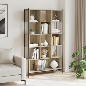 vidaXL Sonoma Oak Bookcase 102x28x172 cm Engineered Wood