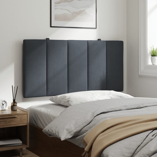 Kopfteilkissen Hanko Dunkelgrau Samt 100 cm