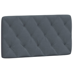 Samt Kopfteilkissen Dunkelgrau 100 cm