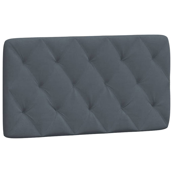 Samt Kopfteilkissen Dunkelgrau 100 cm
