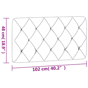 Samt Kopfteilkissen Dunkelgrau 100 cm