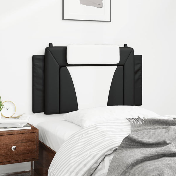 Kopfteilkissen Viana Schwarz-Weiß 100 cm Kunstleder