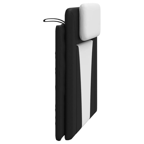 Kopfteilkissen Viana Schwarz-Weiß 100 cm Kunstleder