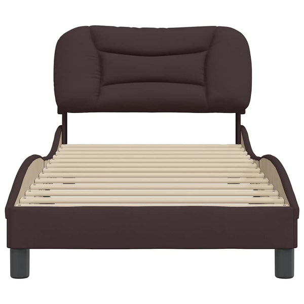 Bettgestell Dunkelbraun 80x200 cm Stoff