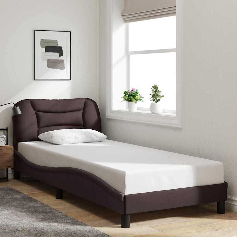Bettgestell Dunkelbraun 80x200 cm Stoff