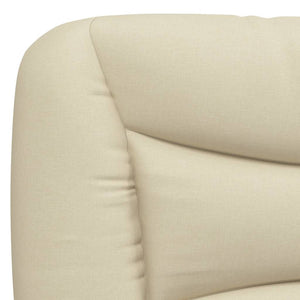 Bettgestell Creme 80x200 cm Stoff