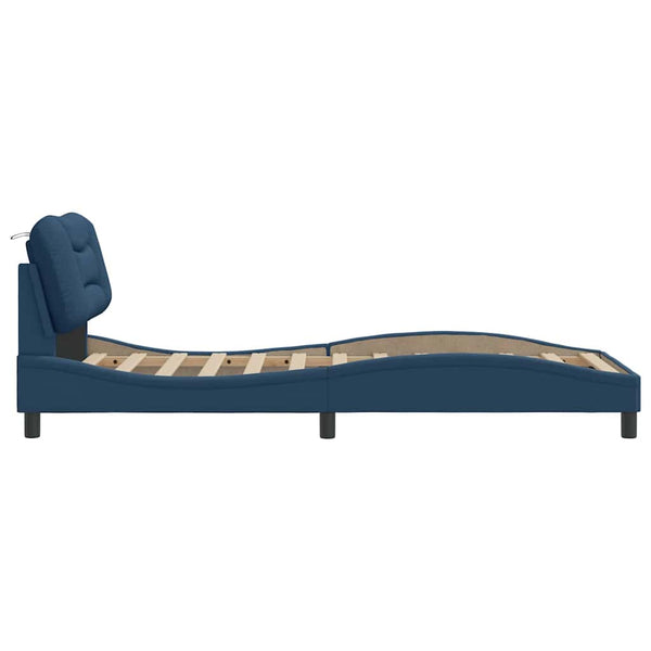 Bettgestell Blau 80x200 cm Stoff