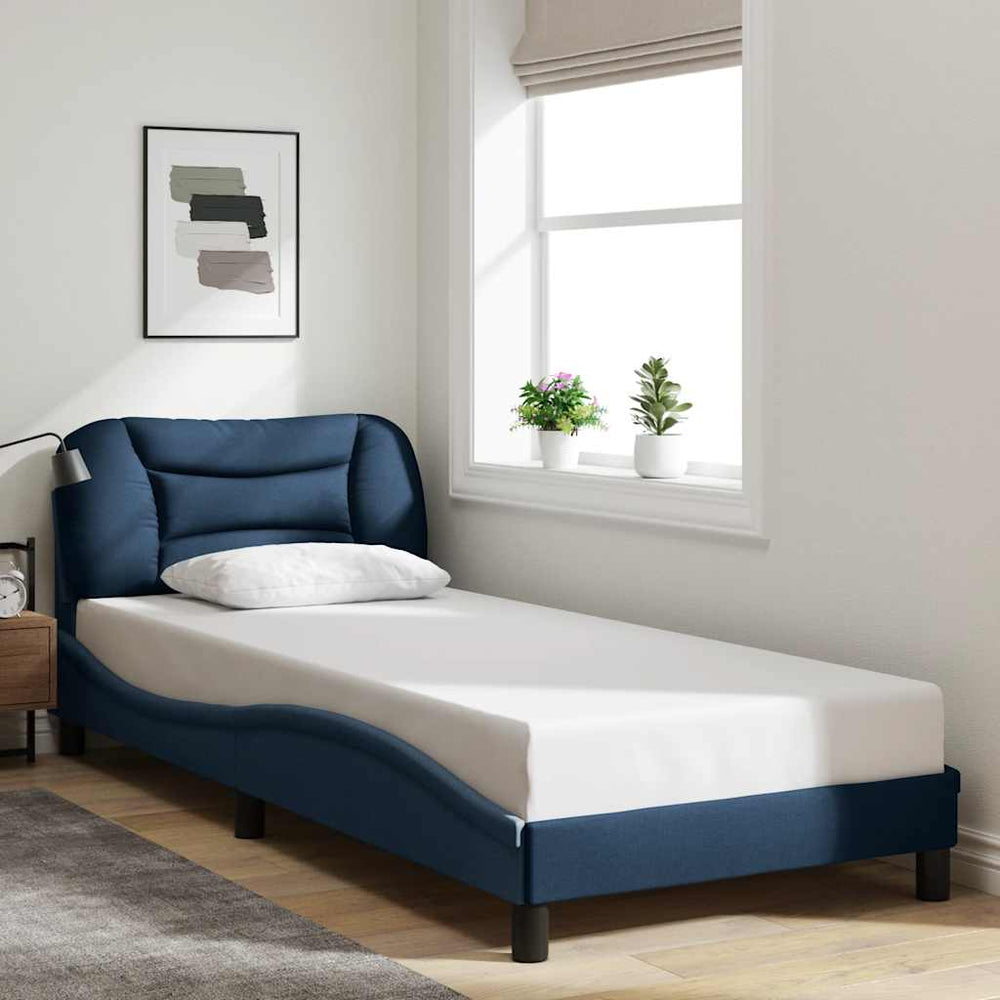 Bettgestell Blau 80x200 cm Stoff