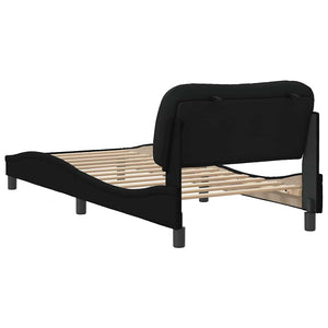vidaXL Bed Frame without Mattress "Hvar" Black 90x200 cm Fabric