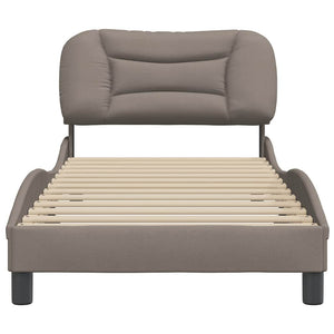 Bettgestell Taupe 90x200 cm Stoff