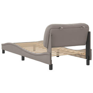 Bettgestell Taupe 90x200 cm Stoff