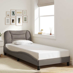 Bettgestell Taupe 90x200 cm Stoff