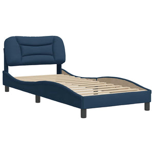 Bettgestell Blau 90x200 cm Stoff