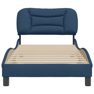 Bettgestell Blau 90x200 cm Stoff
