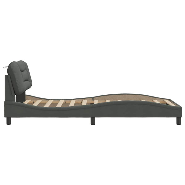 Bettgestell Dunkelgrau 100x200 cm