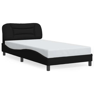 Bettgestell Stoff Schwarz 100x200 cm