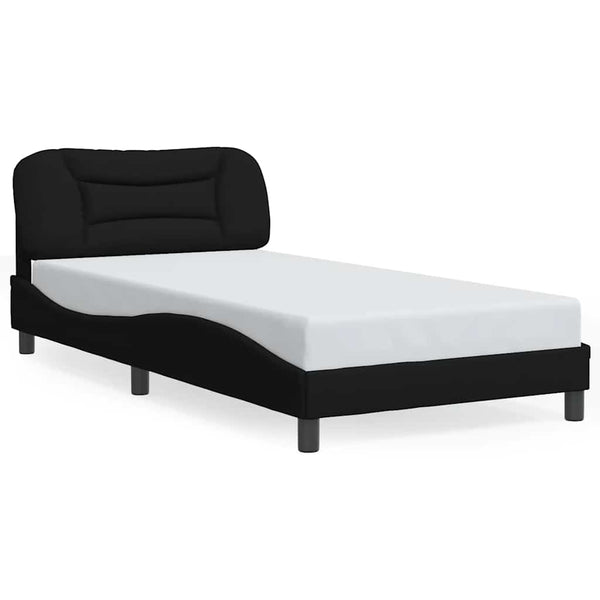 Bettgestell Stoff Schwarz 100x200 cm