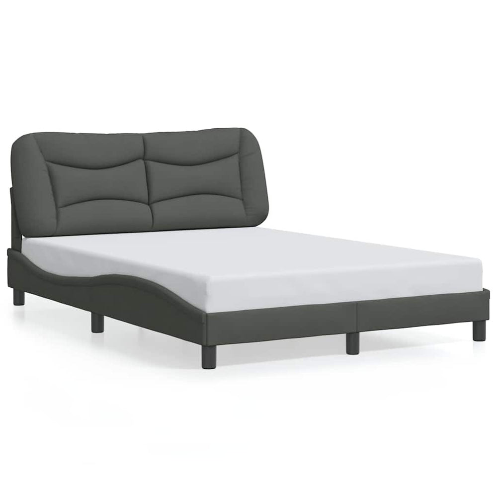 Bettgestell Stoff Dunkelgrau 120x200 cm