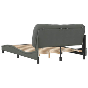 Bettgestell Stoff Dunkelgrau 120x200 cm