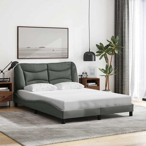 Bettgestell Stoff Dunkelgrau 120x200 cm