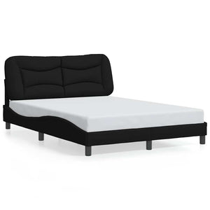 Bettgestell Schwarz 120x200 cm Stoff