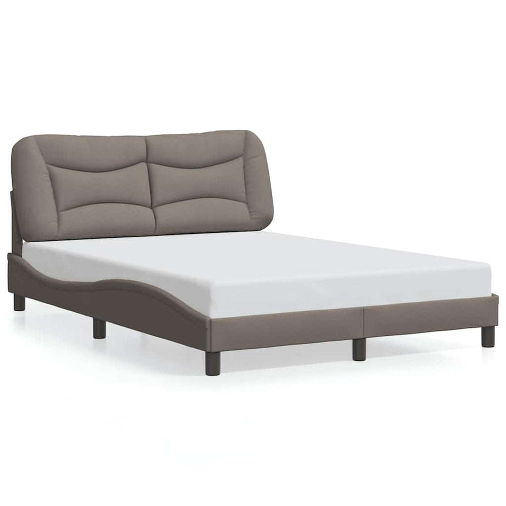 Bettgestell Stoff Taupe 120x200 cm