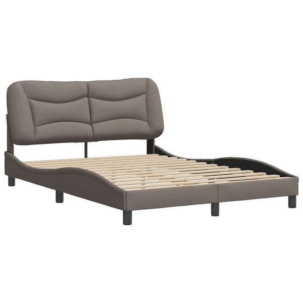 Bettgestell Stoff Taupe 120x200 cm