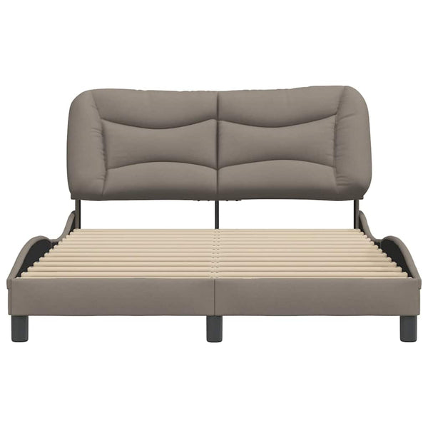 Bettgestell Stoff Taupe 120x200 cm