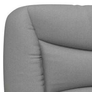 Bettgestell 140x190 cm Hellgrau Stoff