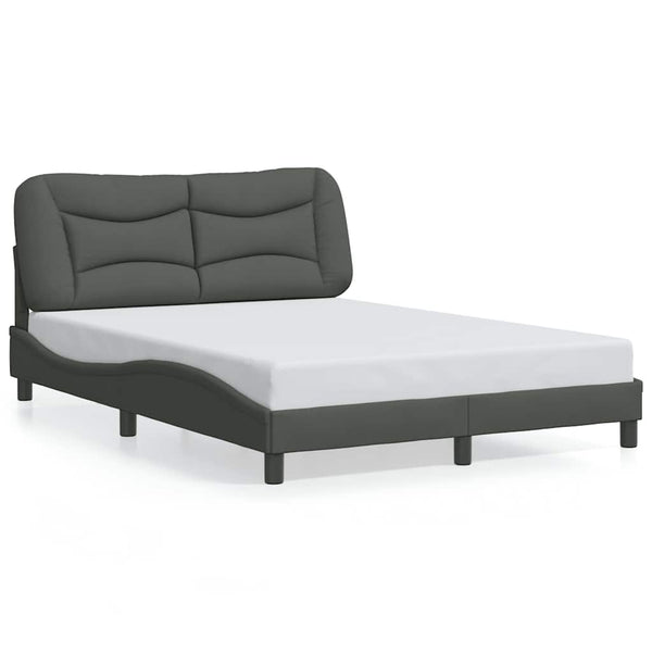 Bettgestell Stoff Dunkelgrau 140x190 cm