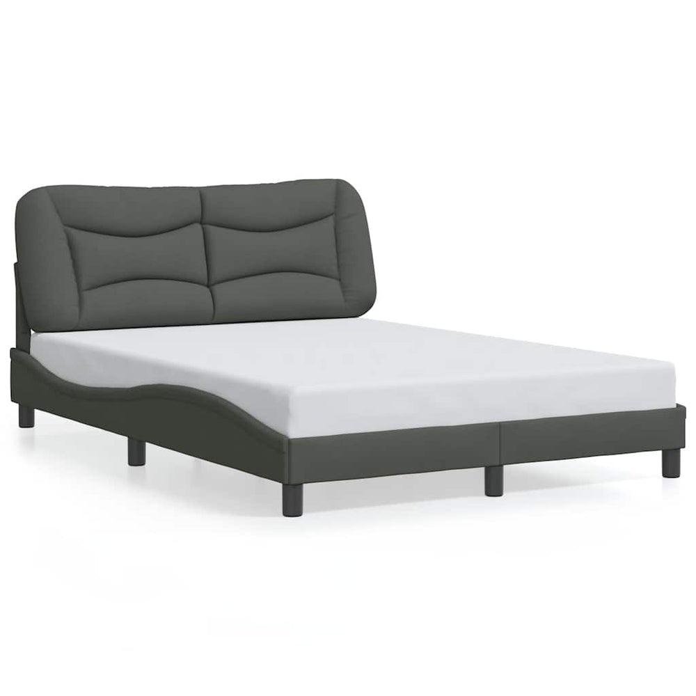 Bettgestell Stoff Dunkelgrau 140x200 cm