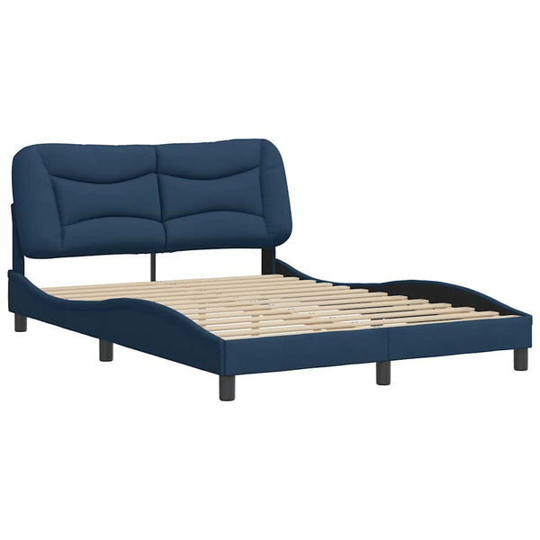 Bettgestell Blau 140x200 cm Stoff
