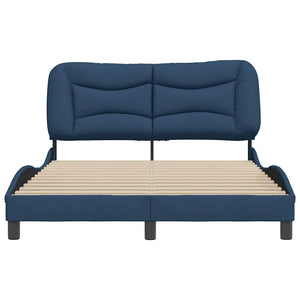 Bettgestell Blau 140x200 cm Stoff