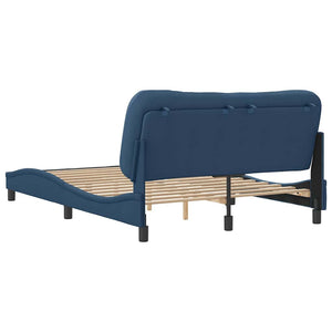 Bettgestell Blau 140x200 cm Stoff