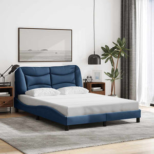 Bettgestell Blau 140x200 cm Stoff