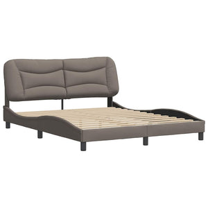 Bettgestell Taupe 160x200 cm Stoff